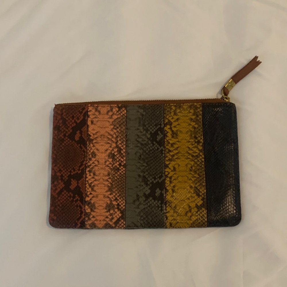 Madewell Multicolor Snakeskin Clutch